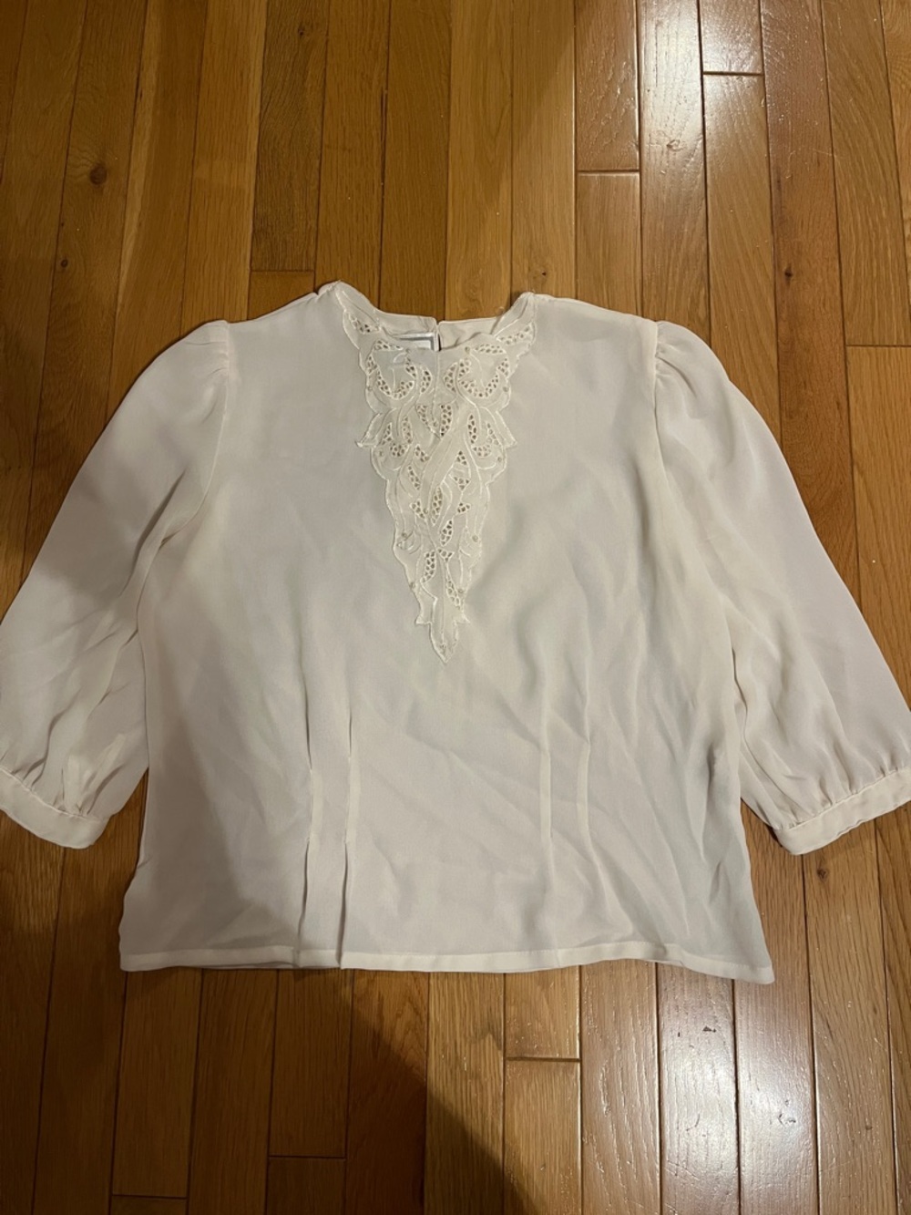 Vintage beaded white blouse
